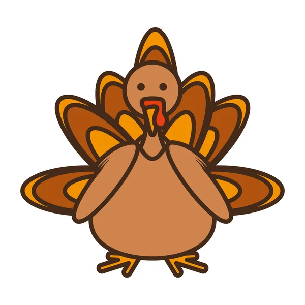 Turkey bird thanksgiving icon — Stock Vector