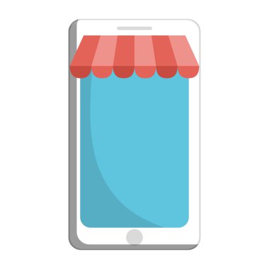 smartphone aygıt e-ticaret izole simgesi