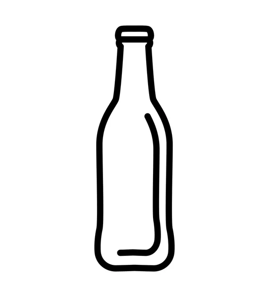 Świeże piwo butelka ikona na białym tle — Wektor stockowy