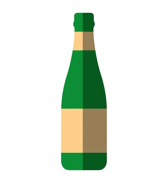 Čerstvé pivo láhev izolované ikona — Stockový vektor