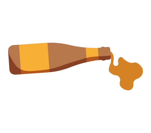 Свіжа пляшка пива ізольована ікона — стоковий вектор