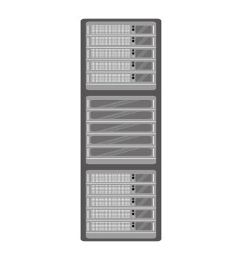 bilgisayar sunucu veri izole simgesi