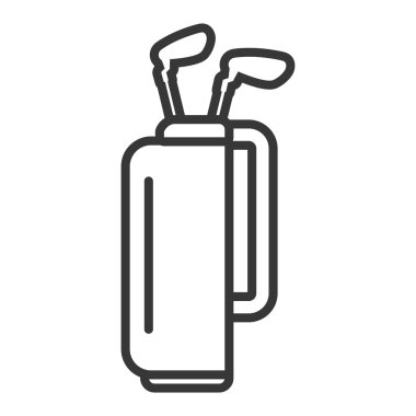 golf kulüpleri çanta ekipman izole simgesi