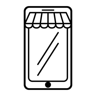 smartphone aygıt e-ticaret izole simgesi