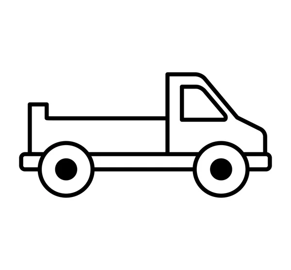 Vrachtwagen voertuig levering geïsoleerde pictogram — Stockvector