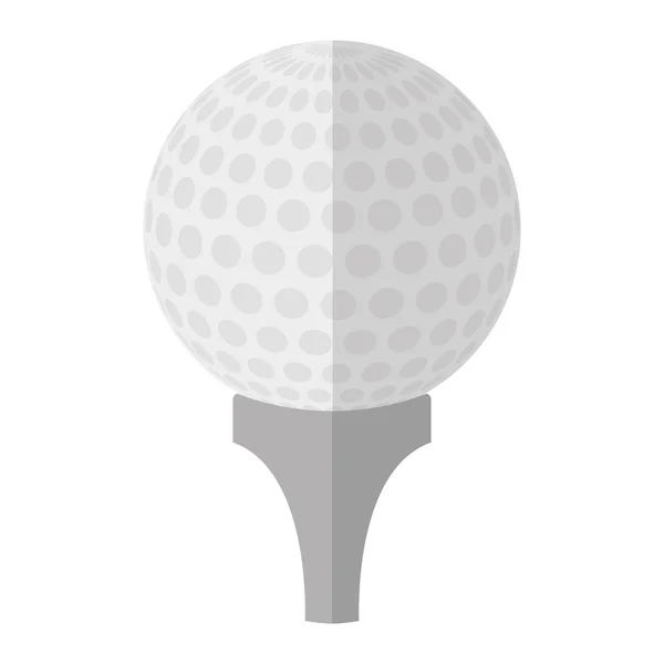 Golfové míče izolované ikona — Stockový vektor