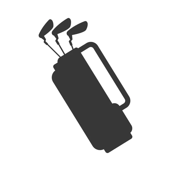 Golfklubbor väska utrustning isolerade ikonen — Stock vektor