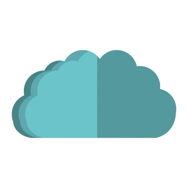 Icône isolée cloud computing — Image vectorielle