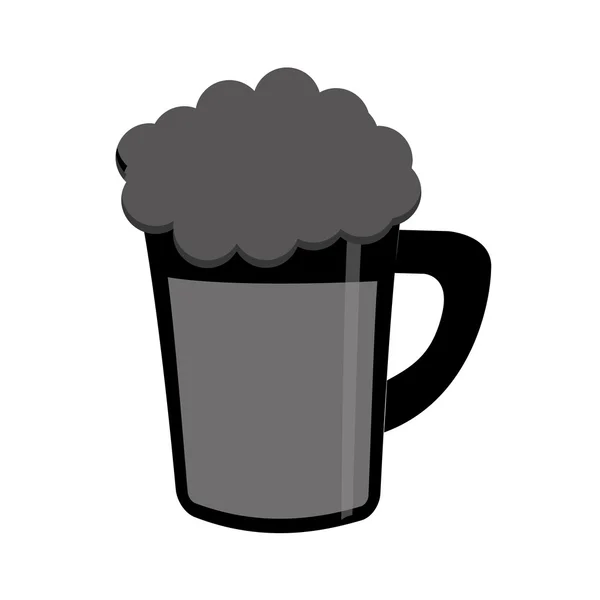 Vidrio de cerveza fresca aislado icono — Vector de stock