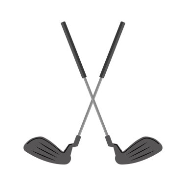 golf kulüpleri ekipman izole simgesi