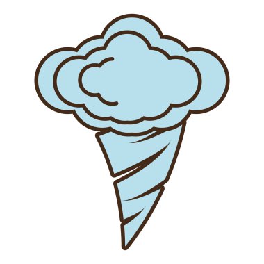 Twister iklim sembol izole simgesini