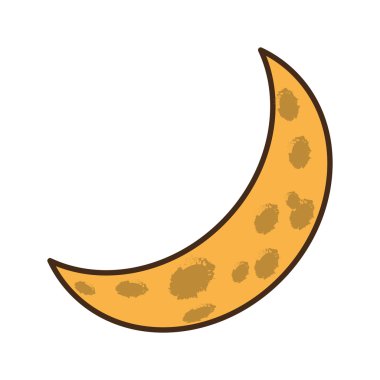 Moon iklim gece izole simgesi