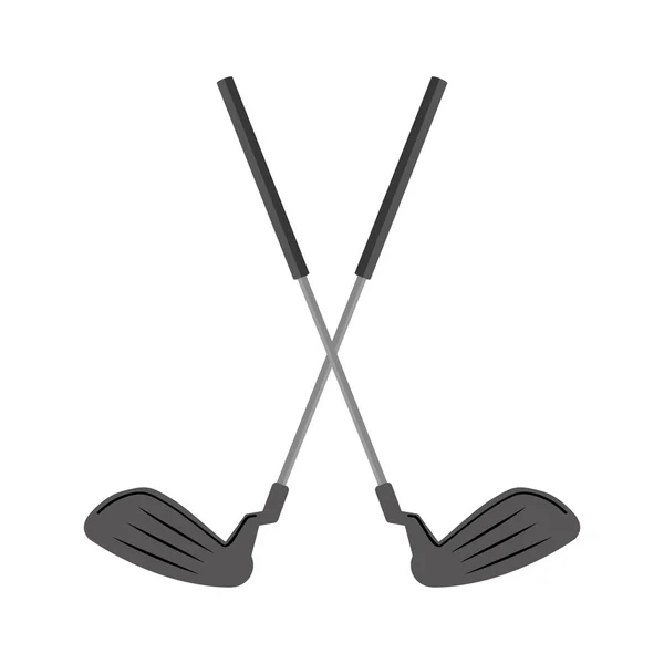 Club de golf équipement icône isolée — Image vectorielle