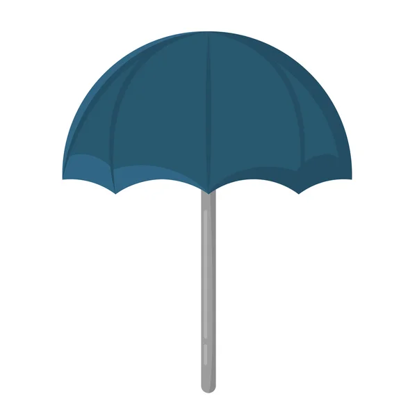 Silueta del paraguas icono aislado — Vector de stock