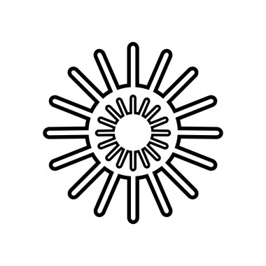 Güneş yıldız iklim izole simgesi