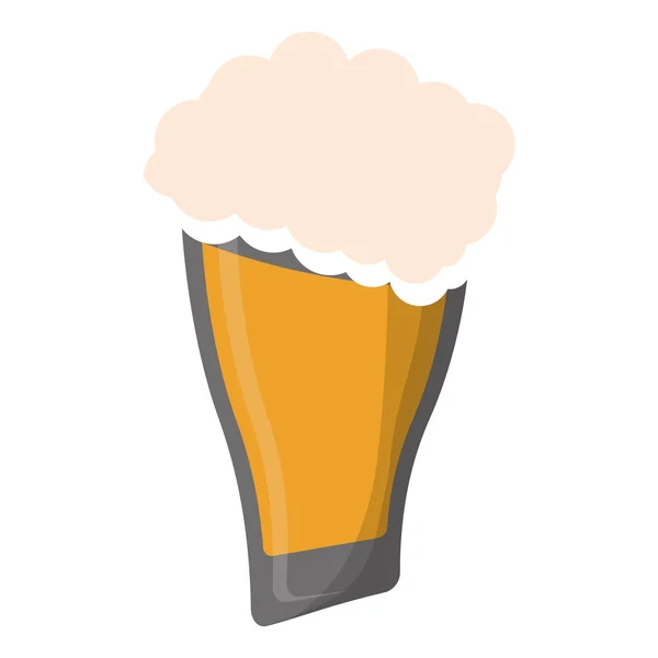 Ícone isolado de vidro de cerveja fresca —  Vetores de Stock