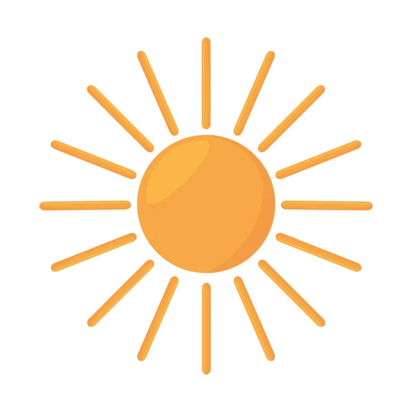 Sun star klimat isolerade ikonen — Stock vektor