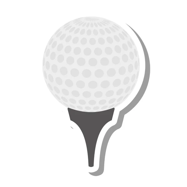 Golf ball isolated icon — Stock Vector