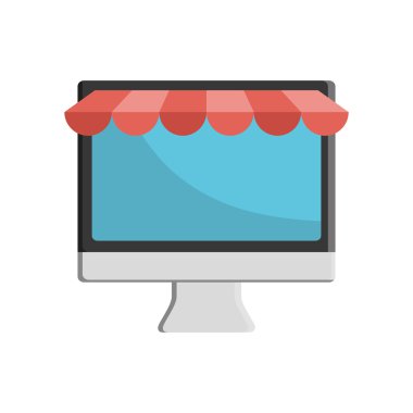 masaüstü bilgisayar teknolojisi izole edilmiş simge