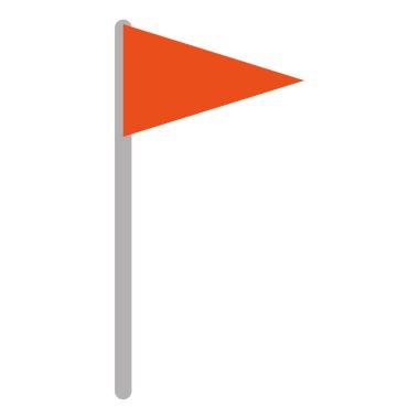 Golf bayrak delik izole simgesi