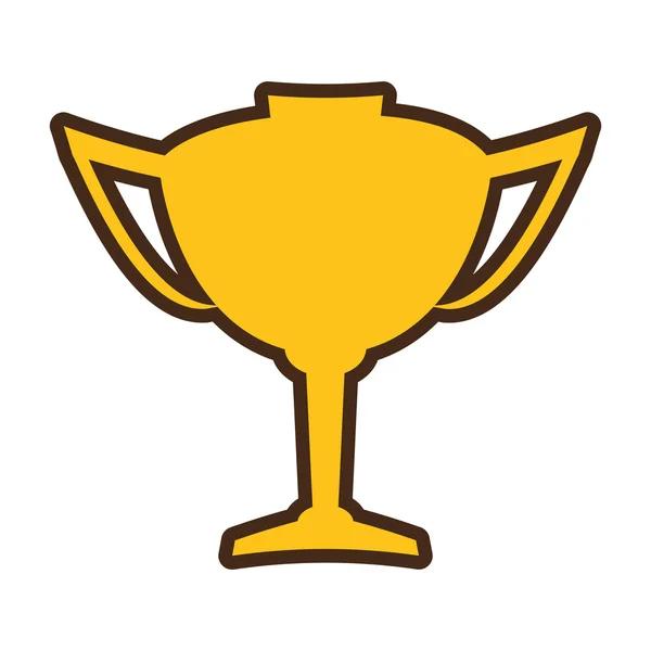 Trofeo taza ganador icono aislado — Vector de stock