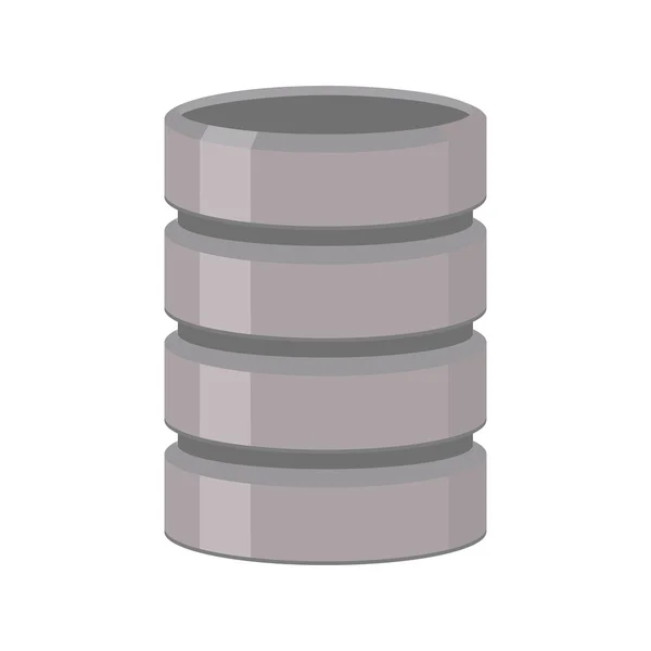 Ícone de armazenamento de dados de disco isolado —  Vetores de Stock