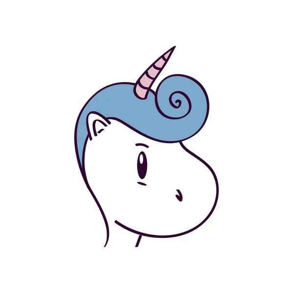 Cute unicorn drawn icon — Stock Vector
