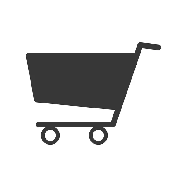 Shopping cart market isolated icon — Stock Vector