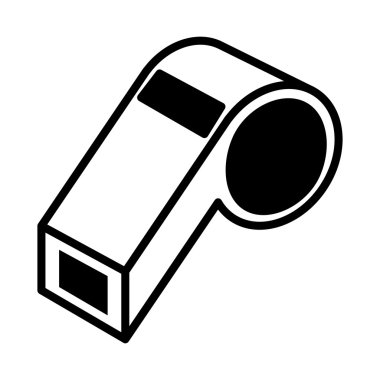 Düdük hakem izole simgesi