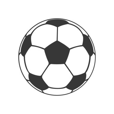 Balon futbol izole simgesi