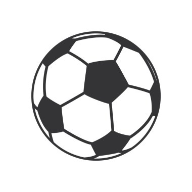 Balon futbol izole simgesi