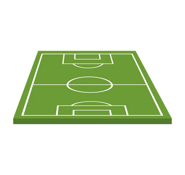 Camp de football icône isolée — Image vectorielle