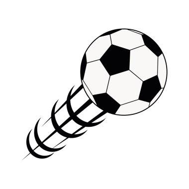 Balon futbol izole simgesi