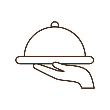 tepsi sunucu izole kutsal kişilerin resmi