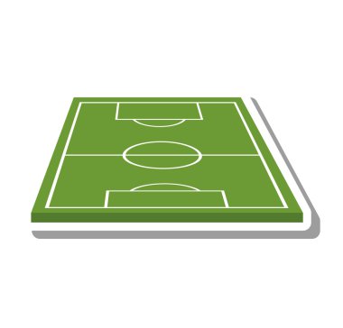 Futbol alan kamp izole simgesi