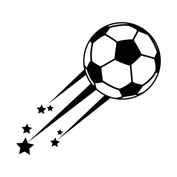 Globo fútbol aislado icono — Archivo Imágenes Vectoriales