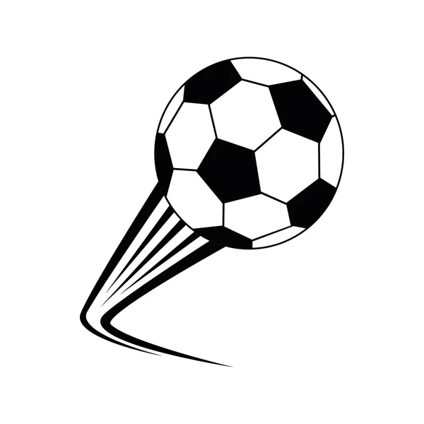 Balloon soccer isolated icon — Stock Vector