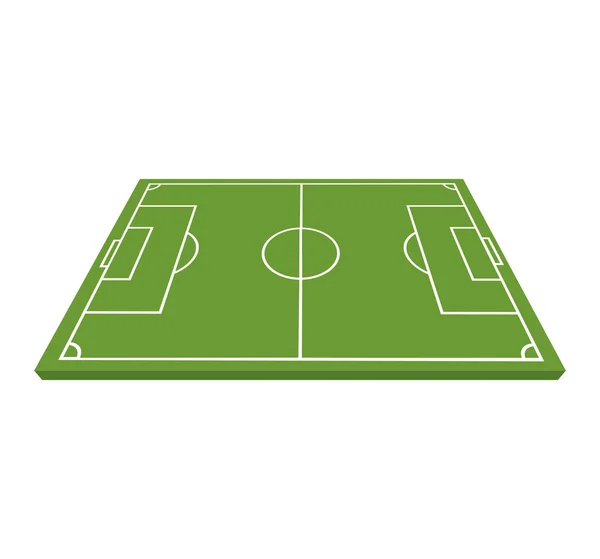 Camp de football icône isolée — Image vectorielle