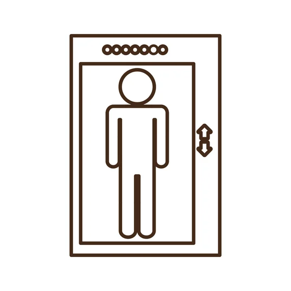 Elevator service isolated icon — Stock Vector