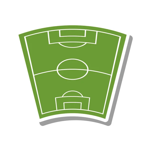 Campo de futebol campo isolado ícone —  Vetores de Stock