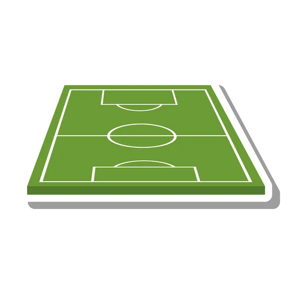 Campo de fútbol campo aislado icono — Vector de stock