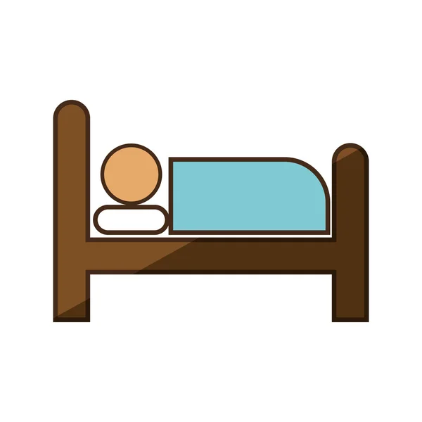 Person sleep hotel service — Stock Vector