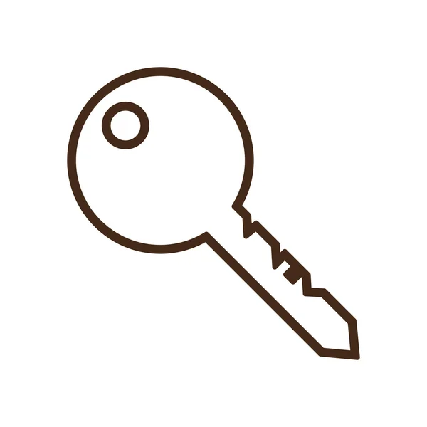 Ícone isolado porta chave — Vetor de Stock