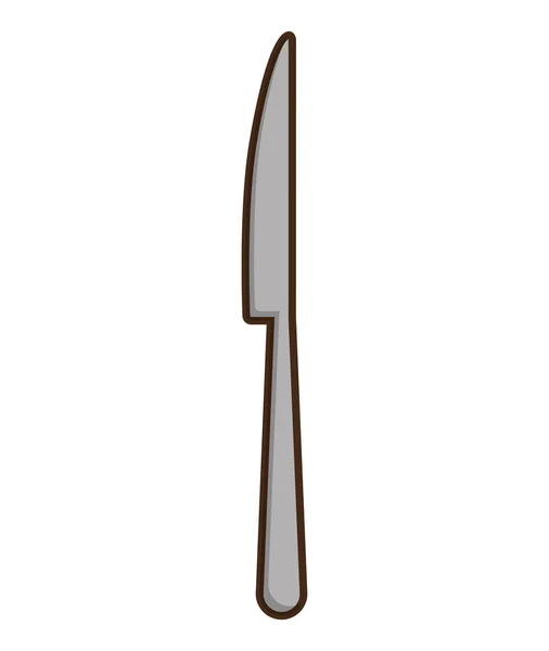 Bıçak çatal bıçak aracı izole edilmiş simge — Stok Vektör