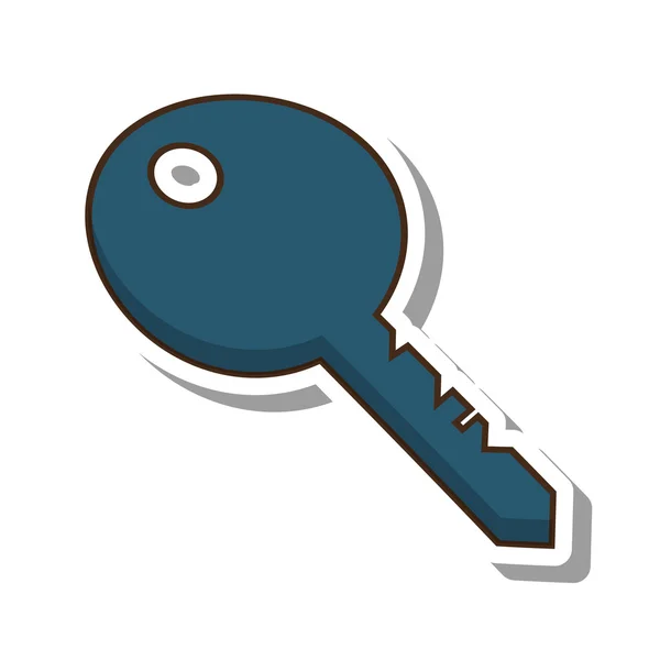 Sleutel deur geïsoleerde pictogram — Stockvector