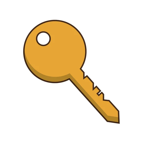 Key door isolated icon — Stock Vector