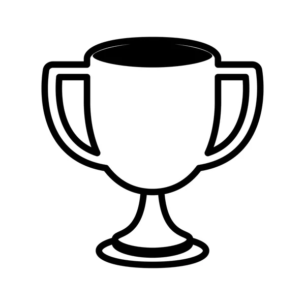 Trofeo taza ganador icono aislado — Vector de stock