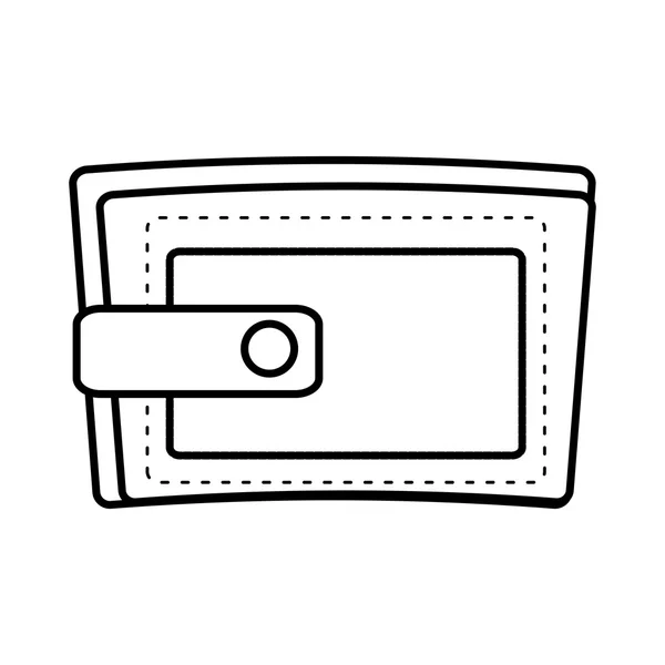 Dompet dengan ikon terisolasi tagihan - Stok Vektor