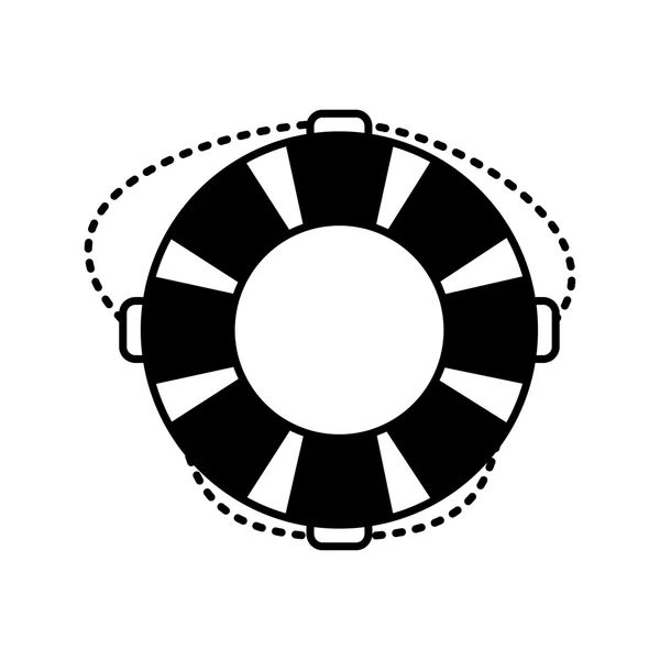 Flotteur sauveteur icône isolée — Image vectorielle