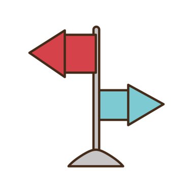 oklar yolu izole simge Kılavuzu